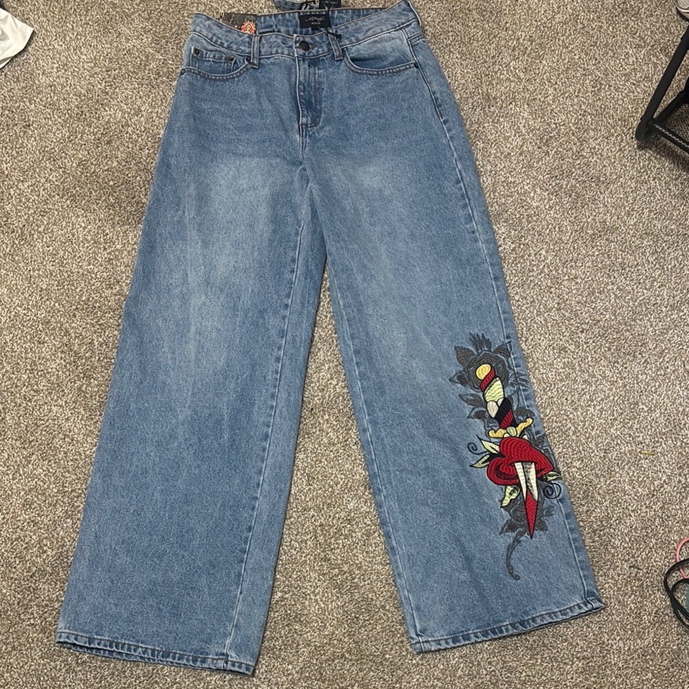 Ed Hardy Wide Leg Denim